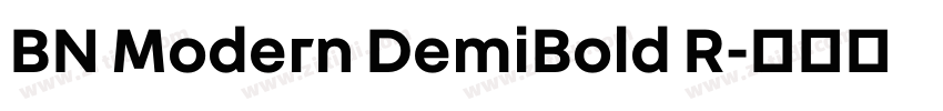 BN Modern DemiBold R字体转换